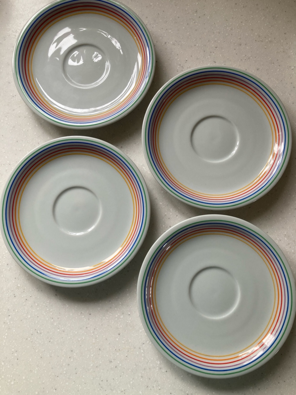 Vista Alegre Harmony Block Sextet Saucers Set of 4 Made in Portugal